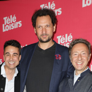 Yori Bailleres, Eric Antoine et Stéphane Bern Photocall de la soirée "Télé Loisirs Awards 2024" aux Jardins du Pont-Neuf à Paris le 23 septembre 2024.  © Coadic Guirec/Bestimage