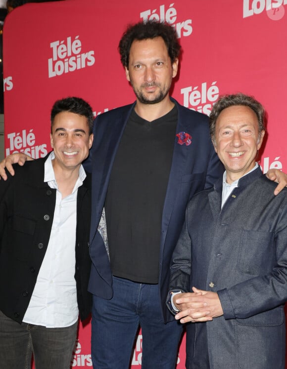 Yori Bailleres, Eric Antoine et Stéphane Bern Photocall de la soirée "Télé Loisirs Awards 2024" aux Jardins du Pont-Neuf à Paris le 23 septembre 2024.  © Coadic Guirec/Bestimage