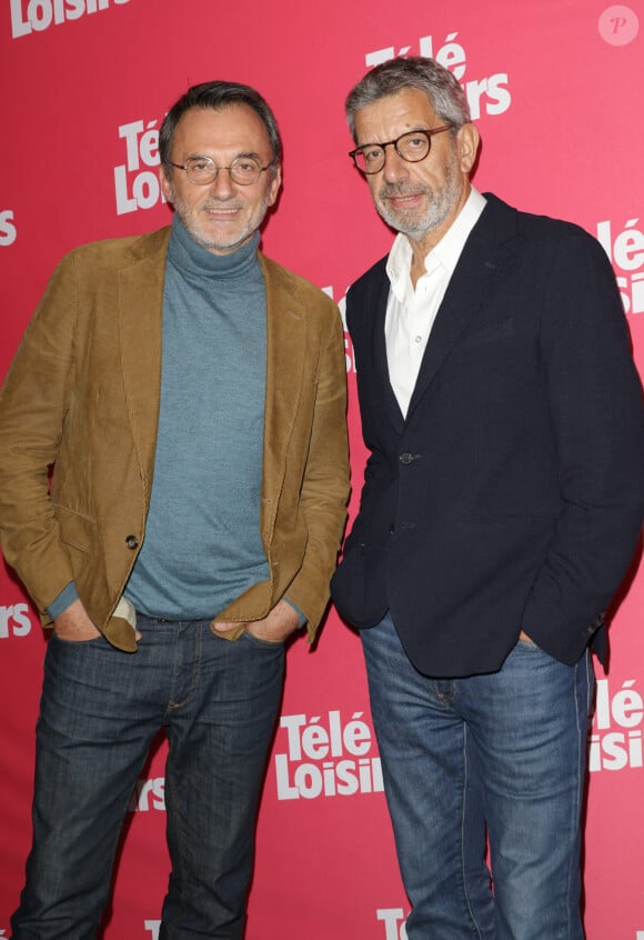 Frédéric Lopez et Michel Cymes étaient aussi présents.
Frédéric Lopez et Michel Cymes - Photocall de la soirée "Télé Loisirs Awards 2024" aux Jardins du Pont-Neuf à Paris le 23 septembre 2024. © Coadic Guirec/Bestimage