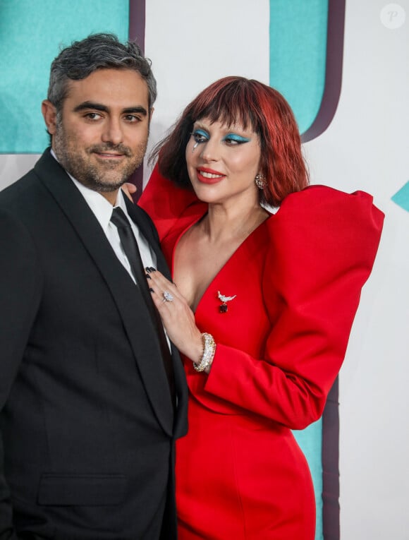 Lady Gaga et Michael Polansky - Arrivées sur le tapis rouge pour la première britannique de "Joker Folie A Deux" au Cineworld Leicester Square à Londres, le 26 septembre 2024.