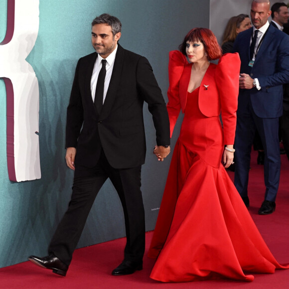 Lady Gaga et Michael Polansky - Arrivées sur le tapis rouge pour la première britannique de "Joker Folie A Deux" au Cineworld Leicester Square à Londres, le 26 septembre 2024.