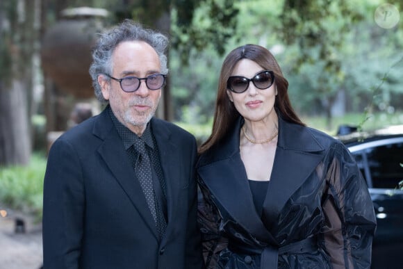 Monica Bellucci et Tim Burton - Les célébrités assistent à la cérémonie des Globo Awards à Rome, le 3 juillet 2024.