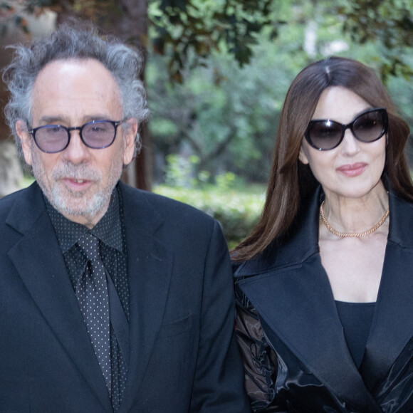 Monica Bellucci et Tim Burton à la cérémonie des Globo Awards à Rome, le 3 juillet 2024