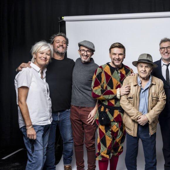 Annie Lemoine, Titoff, Florian Gazan, Jeanfi Janssens, Jean Benguigui, Laurent Ruquier, Valérie Mairesse, Peri Cochin - Studio - Enregistrement de l'émission "La chanson secrète", présentée par N.Aliagas et diffusée le 29 décembre sur TF1 © Guillaume Gaffiot-Cyril Moreau / Bestimage 