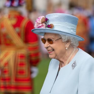 La reine Elisabeth II d'Angleterre lors de la garden-party royale de Buckingham Palace. Londres, le 21 mai 2019. 