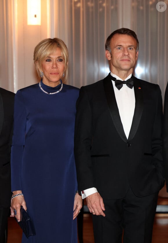 Dîner d'état en l'honneur du président Emmanuel Macron et sa femme Brigitte Macron offert par le président de la Confédération suisse à Berne le 15 novembre 2023. © Dominique Jacovides / Bestimage 