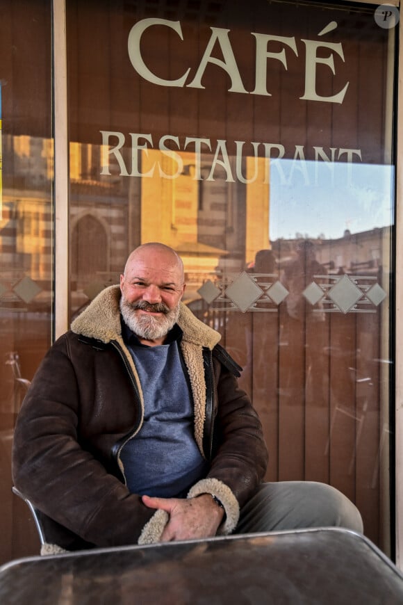 Philippe Etchebest sur le tournage de l'émission "Cauchemar en Cuisine" à Agen, le 20 février 2023.