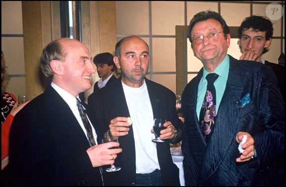 Gérard Jugnot et Michel Blanc en 1988 avec Claude Piéplu