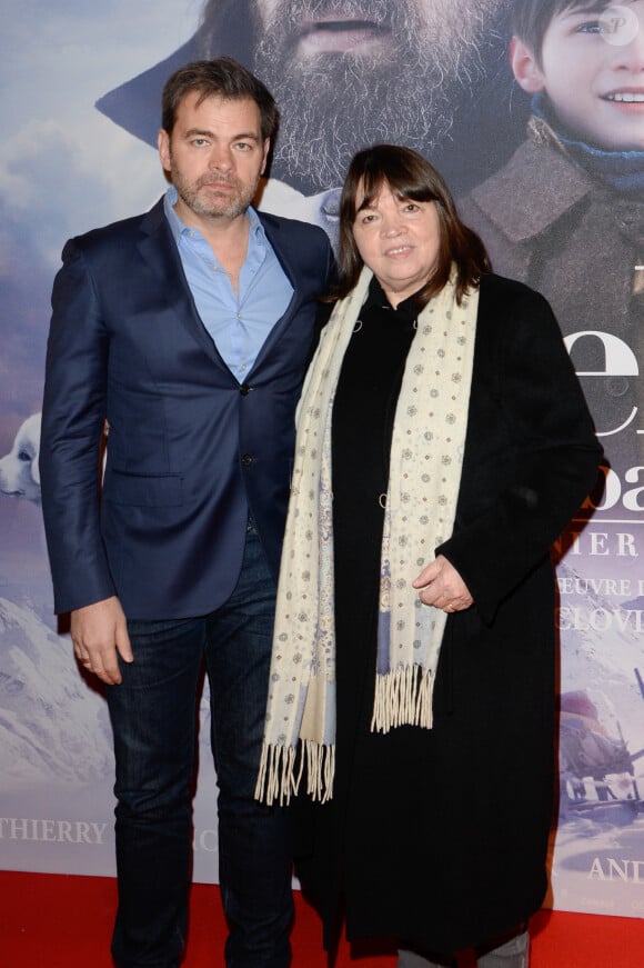 Clovis Cornillac et sa mère Myriam Boyer - Avant-première du film "Belle et Sébastien 3" au cinéma Gaumont Opéra Capucines à Paris le 4 février 2018. © Coadic Guirec/Bestimage