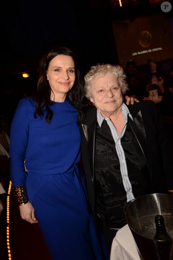 Exclusif - Juliette Binoche et Josée Dayan - Dîner - 12ème cérémonie des Globes de Cristal au Lido à Paris, le 12 février 2018. © Rachid Bellak / Pool / Bestimage