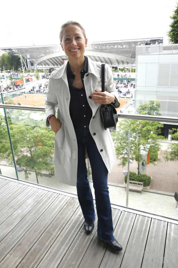 Exclusif - Anne-Sophie Lapix - Déjeuner dans la loge de France TV lors des Internationaux de France de Tennis de Roland Garros 2024 - Jour 6 à Paris, France, le 1er Juin 2024. © Bertrand Rindoff/Bestimage 