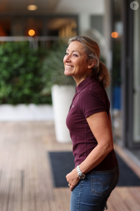 Anne-Sophie Lapix - Célébrités au village des Internationaux de France de tennis de Roland Garros 2024 à Paris le 2 juin 2024. © Jacovides / Moreau / Bestimage 