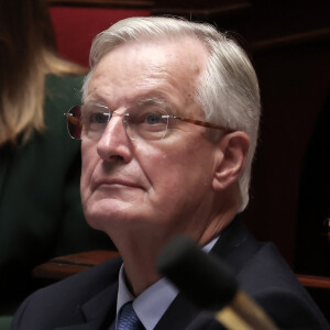 Le premier ministre, Michel Barnier - Séance de questions au gouvernement à l'assemblée nationale, à Paris, France, le 2 octobre 2024. © Stéphane Lemouton/Bestimage 