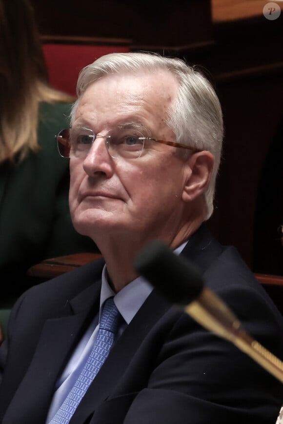 Le premier ministre, Michel Barnier - Séance de questions au gouvernement à l'assemblée nationale, à Paris, France, le 2 octobre 2024. © Stéphane Lemouton/Bestimage 