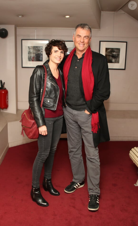 Exclusif - Bruno Gaccio et sa compagne Anne-Laure Gruet - Soirée pour la 300ème du spectacle "Ca fait du bien" de N. Roz au théâtre des Mathurins à Paris, le 19 novembre 2018. © Denis Guignebourg/Bestimage 