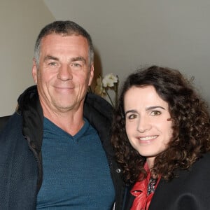 Bruno Gaccio et sa compagne Anne-Laure Gruet - Générale du spectacle "Fred Testot presque seul" au théâtre de la Tour Eiffel à Paris le 13 décembre 2017. © Coadic Guirec/Bestimage