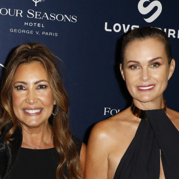 Helene Mannarino, Maria Bravo et Laeticia Hallyday au photocall de la 12ème édition de la soirée Global Gift Gala à l'hôtel Four Seasons George V à Paris le 5 octobre 2024. © Marc-Ausset Lacroix / Bestimage 