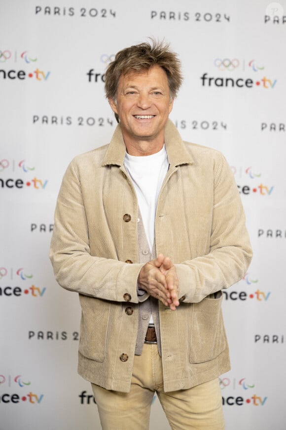 Laurent Delahousse lors de la présentation des journalistes et chroniqueurs de France Télévisions pour les Jeux Olympiques 2024 au musée de l'Homme à Paris, le 11 juin 2024. © Pierre Perusseau / Bestimage