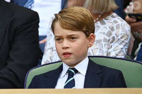 Le prince George de Cambridge dans les tribunes de la finale du tournoi de Wimbledon, le 10 juillet 2022. © Ray Tang/Zuma Press/Bestimage