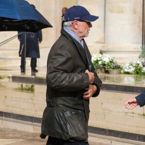 Devant l'édifice religieux
Thierry Lhermitte et Christian Clavier - Obsèques de Michel Blanc en l'église Saint-Eustache à Paris, le 10 octobre 2024. © Moreau / Jacovides / Bestimage 