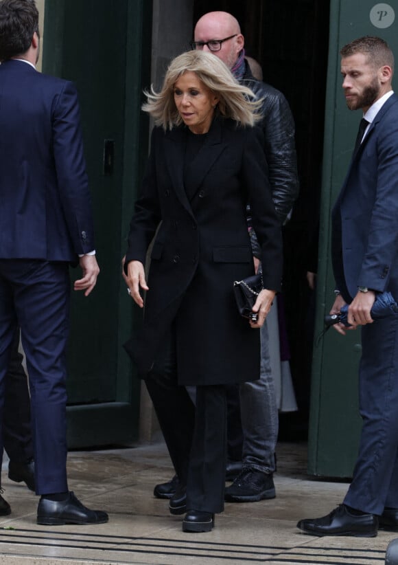 Brigitte Macron - Obsèques de Michel Blanc, à Saint-Eustache, le jeudi 10 octobre 2024