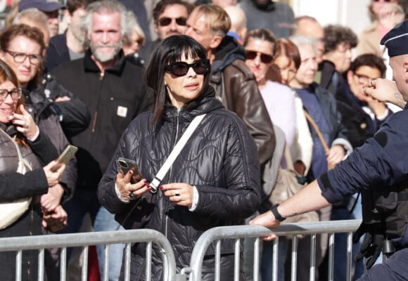 Mathilda May - Obsèques de Michel Blanc, à Saint-Eustache, le jeudi 10 octobre 2024