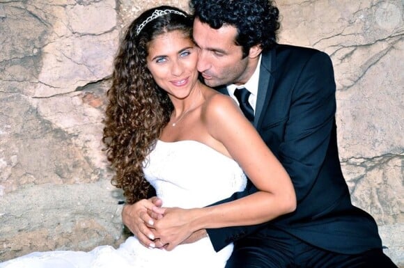 Yasmine Oughlis et Jacques le jour de leur mariage