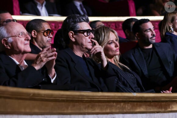 Exclusif - Vladimir Cosma, Marc Lavoine, Adriana Karembeu - Personnalités au "concerto pour la paix" de Omar Harfouch au théâtre des Champs-Elysées à Paris le 18 septembre 2024. © Perusseau / Tribeca / Bestimage 