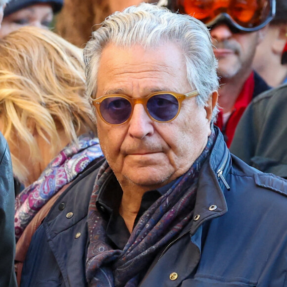 Thierry Lhermitte, Gérard Jugnot - Sortie des Obsèques de Michel Blanc en l'église Saint-Eustache à Paris. © Moreau / Jacovides / Bestimage 