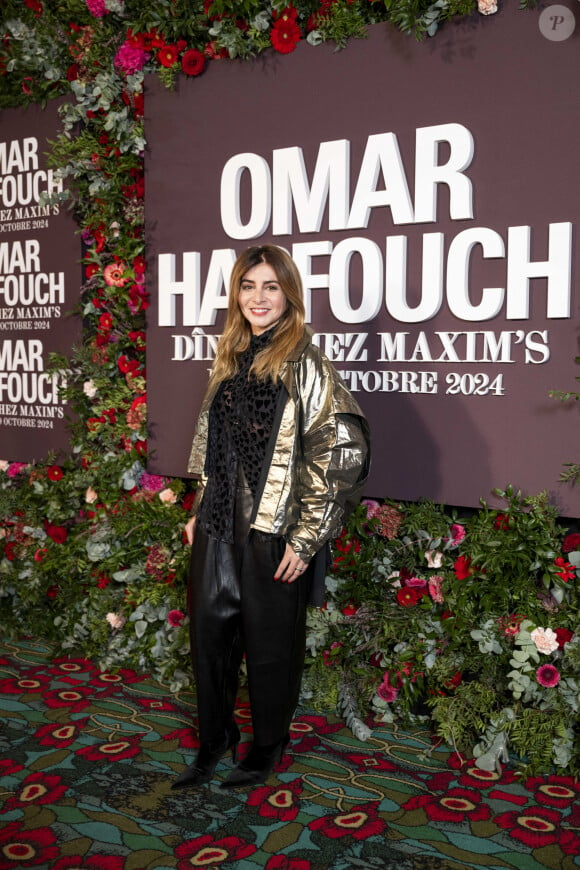 Julie Zenatti au photocall de la soirée Omar Harfouch "Dîner chez Maxim's" à Paris le 9 octobre 2024. © Perusseau / Tribeca / Bestimage