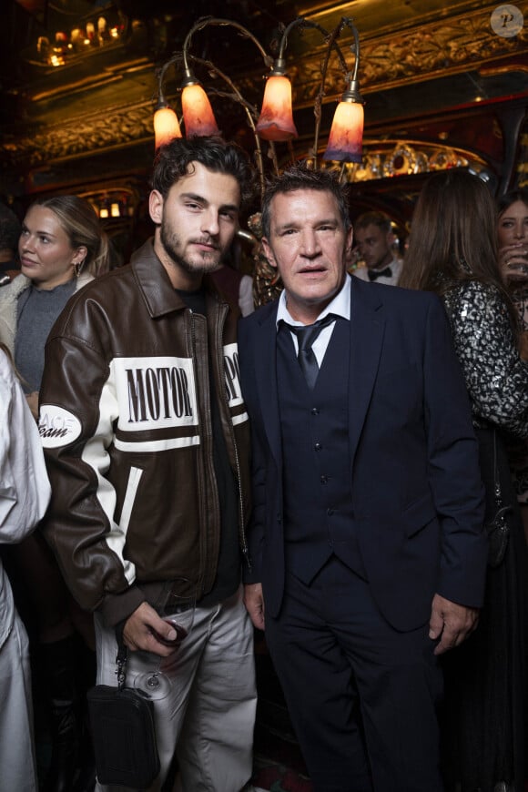 Benjamin Castaldi et son fils Simon lors de la soirée Omar Harfouch "Dîner chez Maxim's" à Paris le 9 octobre 2024. © Perusseau / Tribeca / Bestimage