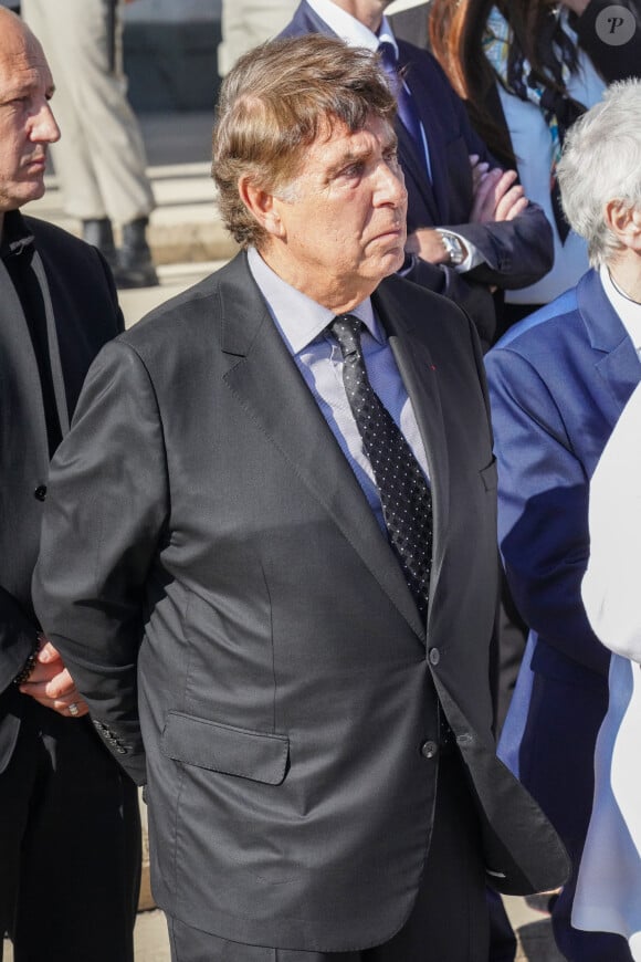 Jean-Pierre Foucault - Obsèques de l'ancien maire de Marseille Jean-Claude Gaudin à la cathédrale Sainte-Marie major de Marseille, France, le 23 mai 2024. © Jean-René Santini/Bestimage