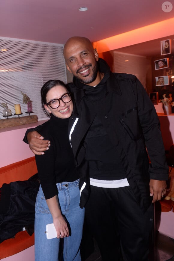 Exclusif - Lucie Bernardoni et Joël Bouraïma - Ahcène (ex-candidat de la star Academy 2022) lors de sa release party au Break à Paris le 2 novembre 2023. © Rachid Bellak / Bestimage