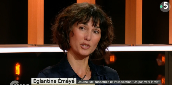 Eglantine Eméyé se confie sur son fils Samy dans "C ce soir", sur France 5, le 8 octobre 2024