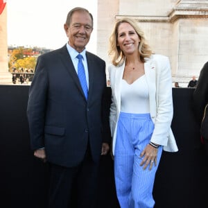 Exclusif - Patrick Ollier, Maud Fontenoy - Remise des médailles par le président de la République à l'Arc de Triomphe aux athlètes lors de la parade des champions à l'occasion des Jeux Olympiques et Paralympiques Paris 2024, sur l'avenue des Champs-Elysées à Paris. Le 14 septembre 2024 © Perusseau-Ramsamy / Bestimage 