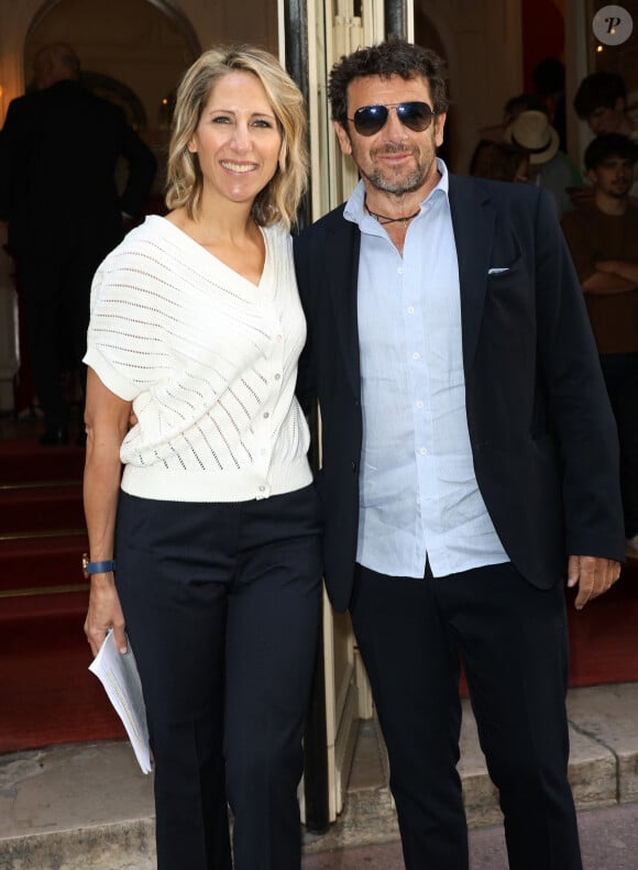 Maud Fontenoy et Patrick Bruel à la cérémonie de remise des prix pédagogiques pour l'Océan de la Maud Fontenoy Foundation le 8 juin 2023 au coeur du magnifique Théâtre de l'Oeuvre. © Coadic Guirec / Bestimage 