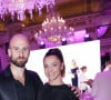 Denitsa Ikonomova (enceinte) et son compagnon François Alu - Photocall du 5ème gala de charité de l'association "Les Bonnes Fées" à l'occasion de la campagne mondiale "Octobre Rose" à l'hôtel Peninsula, Paris le 3 octobre 2024. © Rachid Bellak/Bestimage