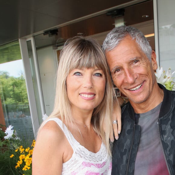 Exclusif - Nagui et sa femme Mélanie Page - Célébrités au Déjeuner France TV lors des Internationaux de France de Tennis de Roland Garros 2023 - Jour 15 à Paris le 11 Juin 2023. © Bertrand Rindoff / Bestimage 