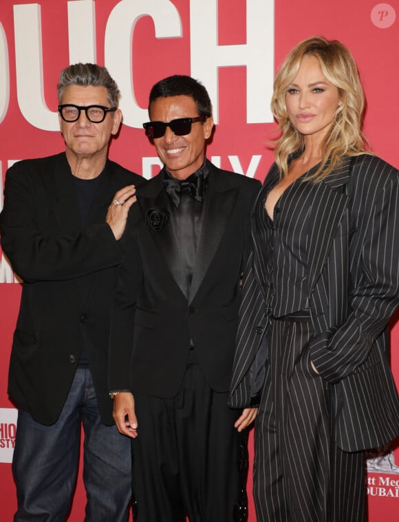 Omar Harfouch, Marc Lavoine et Adriana Karembeu au photocall du "concerto pour la paix" de Omar Harfouch au Théâtre des Champs-Elysées à Paris le 18 septembre 2024. © Coadic Guirec / Bestimage