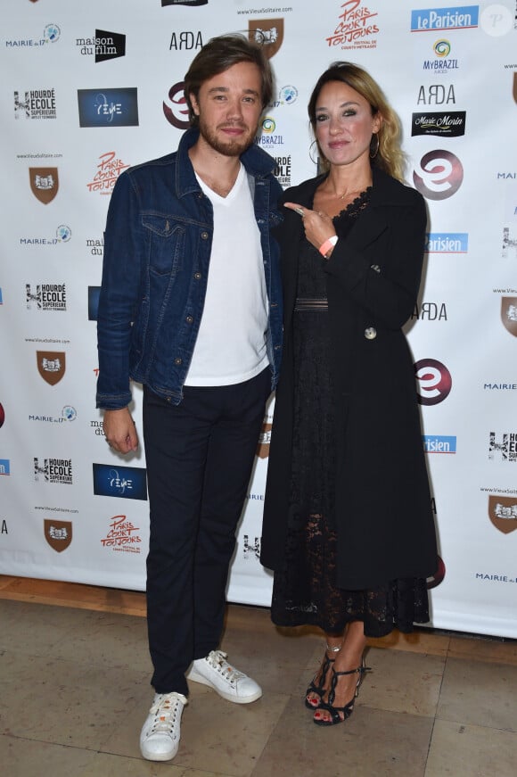 Emma Colberti et son fils Baptiste lors du photocall de la 2ème édition du festival "Paris Court Toujours" au Théâtre de l'Européen à Paris le 20 septembre 2019. © Giancarlo Gorassini / Bestimage  