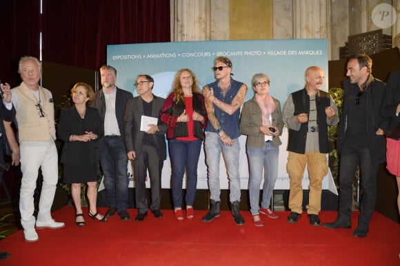 Exclusif - Le jury; Pierre Anthony Allard, guest, Jeff Ropars, Franck Nemni, Claudie Rocard-Lapperrousaz, Oliver Rath, Laurence Garçon, le photographe Reza (Reza Deghati), Nikos Aliagas - Remise de prix de la première édition du Vincennes Images Festival (VIF), premier festival de la photo amateur d'île de France à Vincennes le 31 mai 2015. (la prochaine se tiendra dans deux ans ).