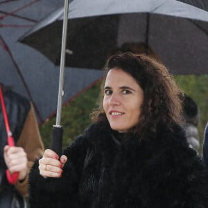 Mazarine Pingeot - Le président de la république Francois Hollande à l'occasion du 20ème anniversaire de la mort de François Mitterrand au cimetière de Jarnac et ensuite à la maison d'enfance de l'ancien président à Jarnac, le 8 janvier 2016. © Patrick Bernard - Thibaud Moritz / Bestimage