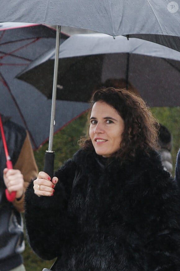 Mazarine Pingeot - Le président de la république Francois Hollande à l'occasion du 20ème anniversaire de la mort de François Mitterrand au cimetière de Jarnac et ensuite à la maison d'enfance de l'ancien président à Jarnac, le 8 janvier 2016. © Patrick Bernard - Thibaud Moritz / Bestimage