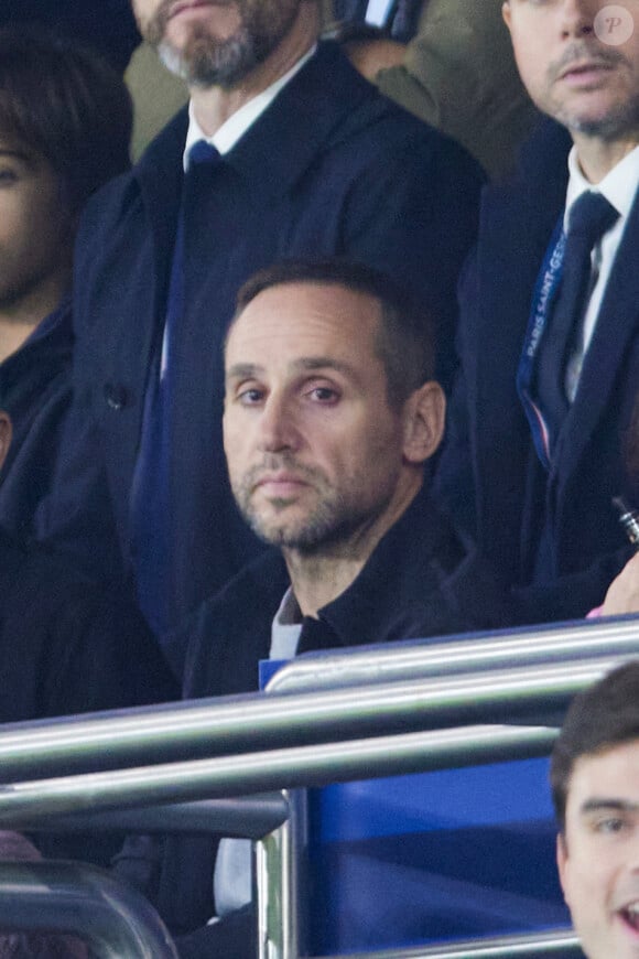 Michael G. Rubin dans les tribunes lors du match de Ligue Des Champions (LDC) "PSG - PSV Eindhoven (1-1)" au Parc des Princes à Paris, le 22 octobre 2024.