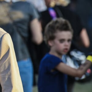 Roman Polanski et sa femme Emmanuelle Seigner - Les Rolling Stones en concert à l'hippodrome de Longchamp, dans le cadre de leur tournée anniversaire "Sixty", qui marque leurs 60 ans de carrière (1962-2022). Paris, le 23 juillet 2022. © Stéphane Vansteenkiste/Bestimage