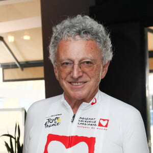 Exclusif - Nelson Monfort - Portraits des personnalités lors de la 20ème édition de "l'étape du coeur" de l'association "Mécénat Chirurgie Cardiaque" (MCC) lors du tour de France 2023 à l'hôtel Ibis Mériadeck de Bordeaux, France, le 06 juillet 2023. © Christophe Clovis / Bestimage