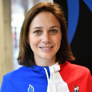 Nathalie Péchalat - Diffusion de la cérémonie d'ouverture des jeux olympiques de Pékin 2022. © Veeren / Bestimage au Club France à la maison du sport français à Paris le 5 février 2022. ©