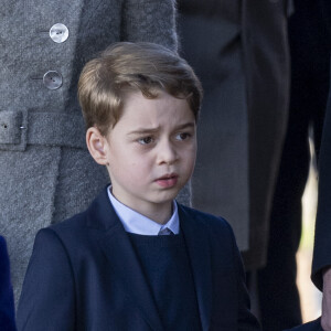 Le prince George de Cambridge lors de la messe de Noël en l'église Sainte-Marie-Madeleine à Sandringham au Royaume-Uni, le 25 décembre 2019. 