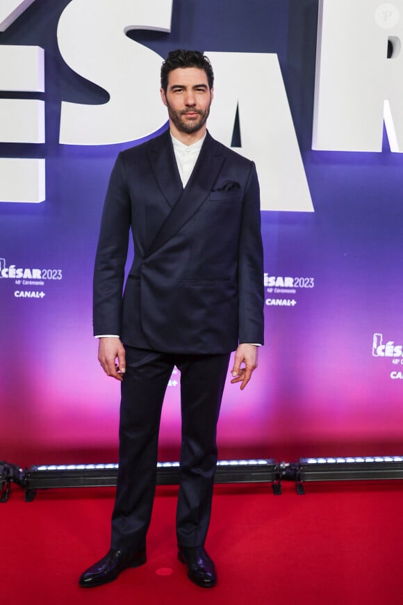 Tahar Rahim au photocall de la 48ème cérémonie des César à l'Olympia à Paris le 24 février 2023 © Dominique Jacovides / Olivier Borde / Bestimage 