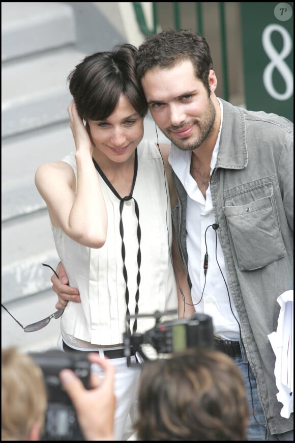 Elsa Zylberstein et Nicolas Bedos - Finale hommes des internationnaux de France de tennis de Roland Garros - 2007.